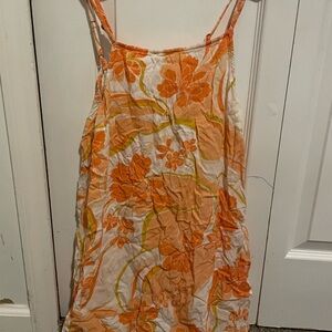 O'Neill Orange and Yellow Floral Dress